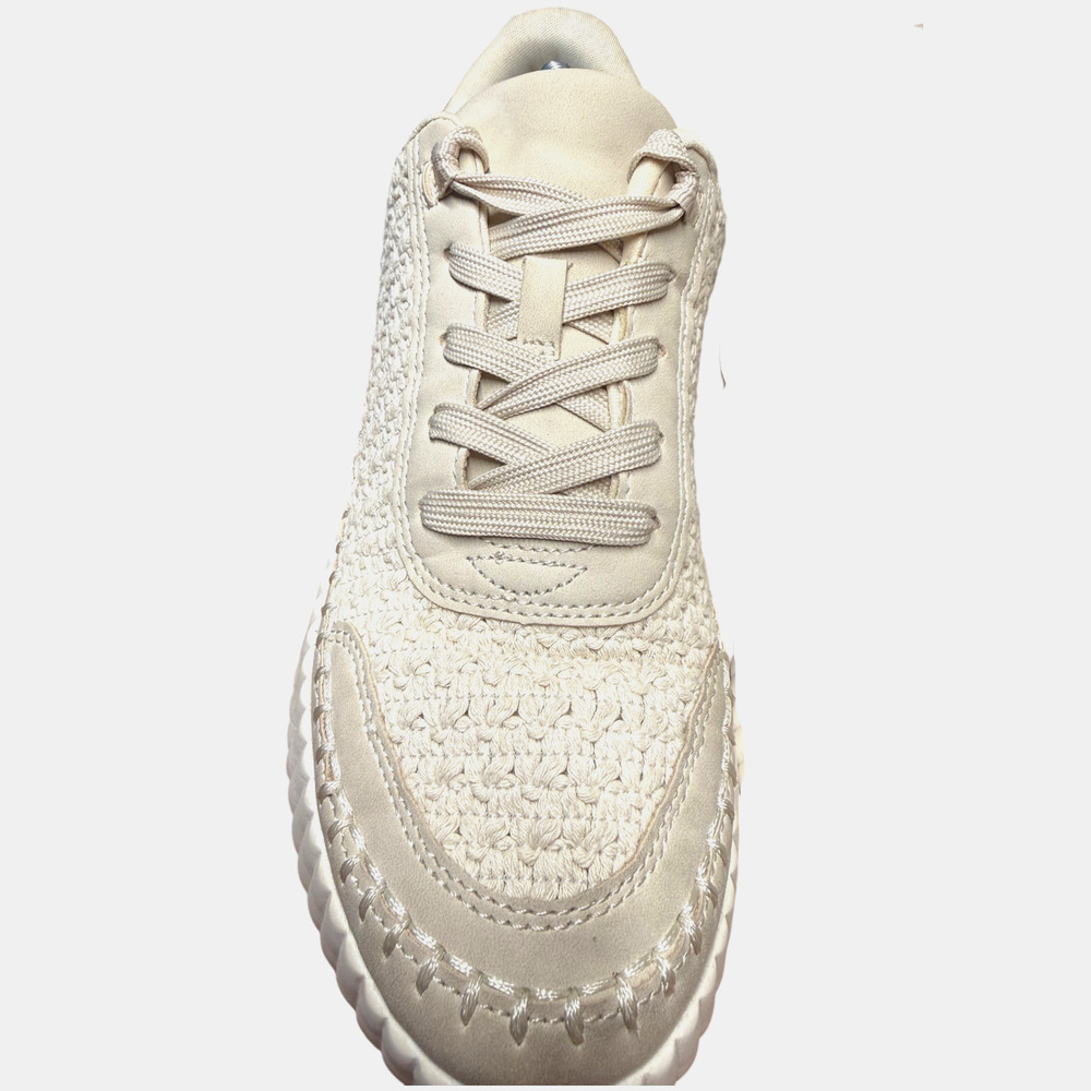 DV by DOLCE VITA Fredi Women 8 Sandstone Crochet Sneakers Platform Comfort Shoes - Picture 9 of 13
